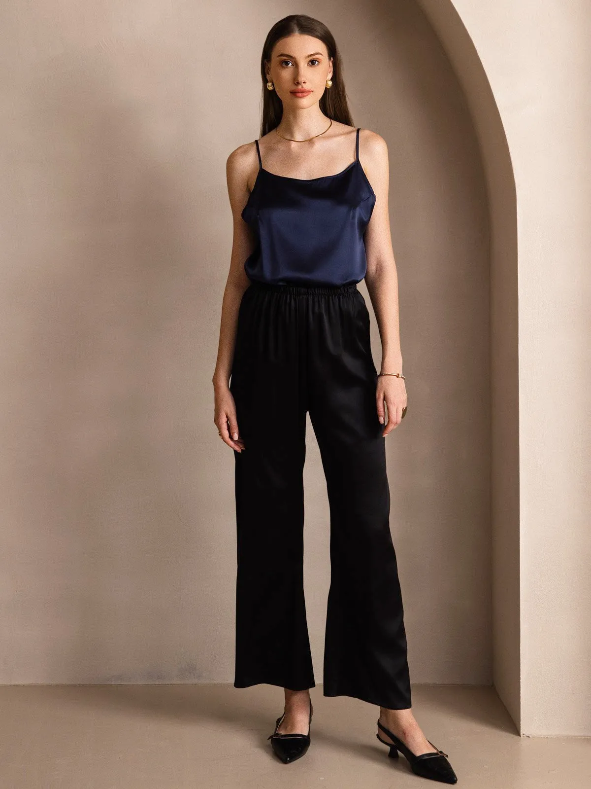 19Momme Silk Relaxed Spaghetti Strap Camisole Top
