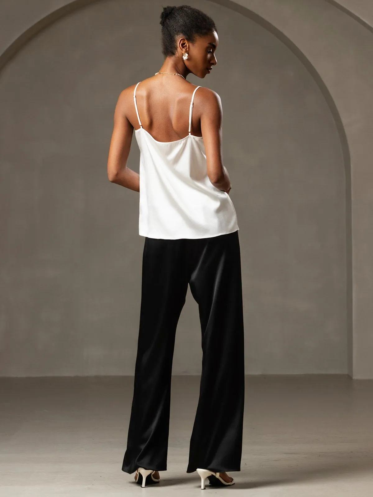 19Momme Silk Relaxed Spaghetti Strap Camisole Top