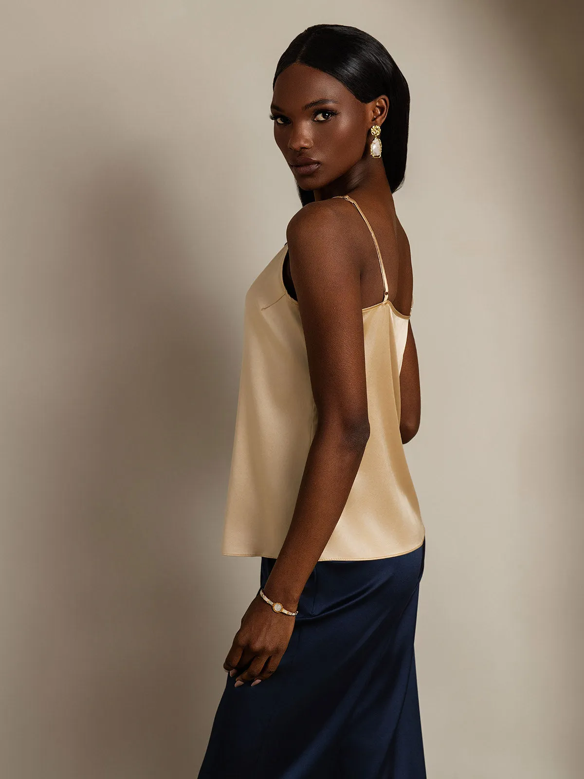 19Momme Silk Relaxed Spaghetti Strap Camisole Top