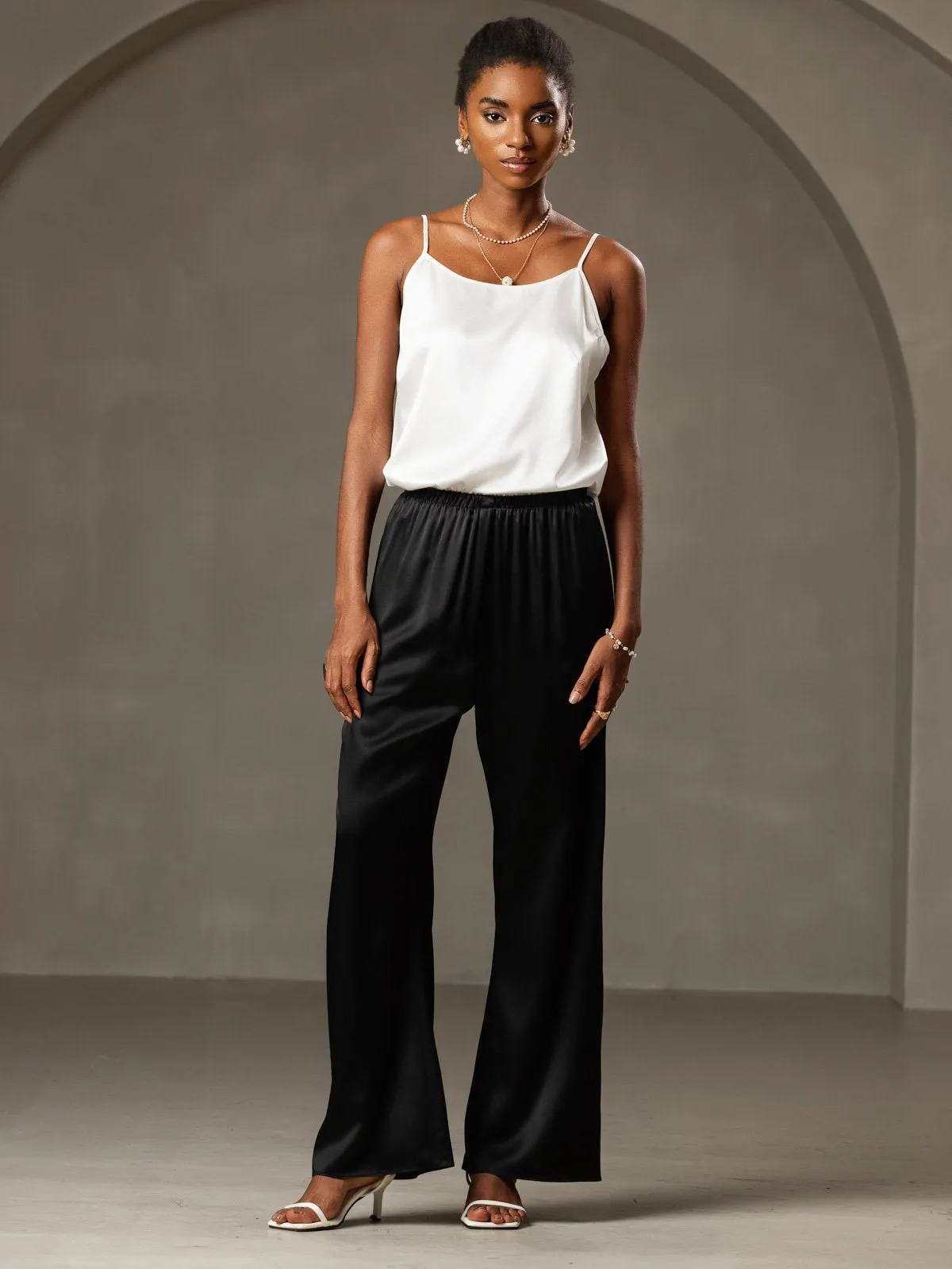 19Momme Silk Relaxed Spaghetti Strap Camisole Top
