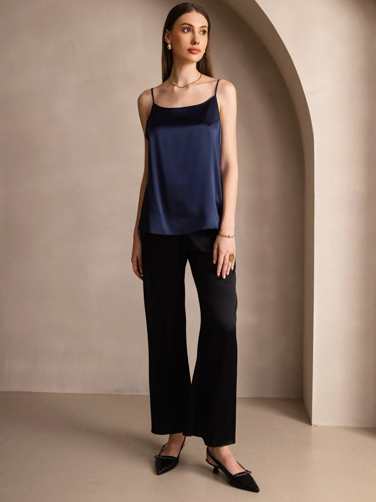 19Momme Silk Relaxed Spaghetti Strap Camisole Top