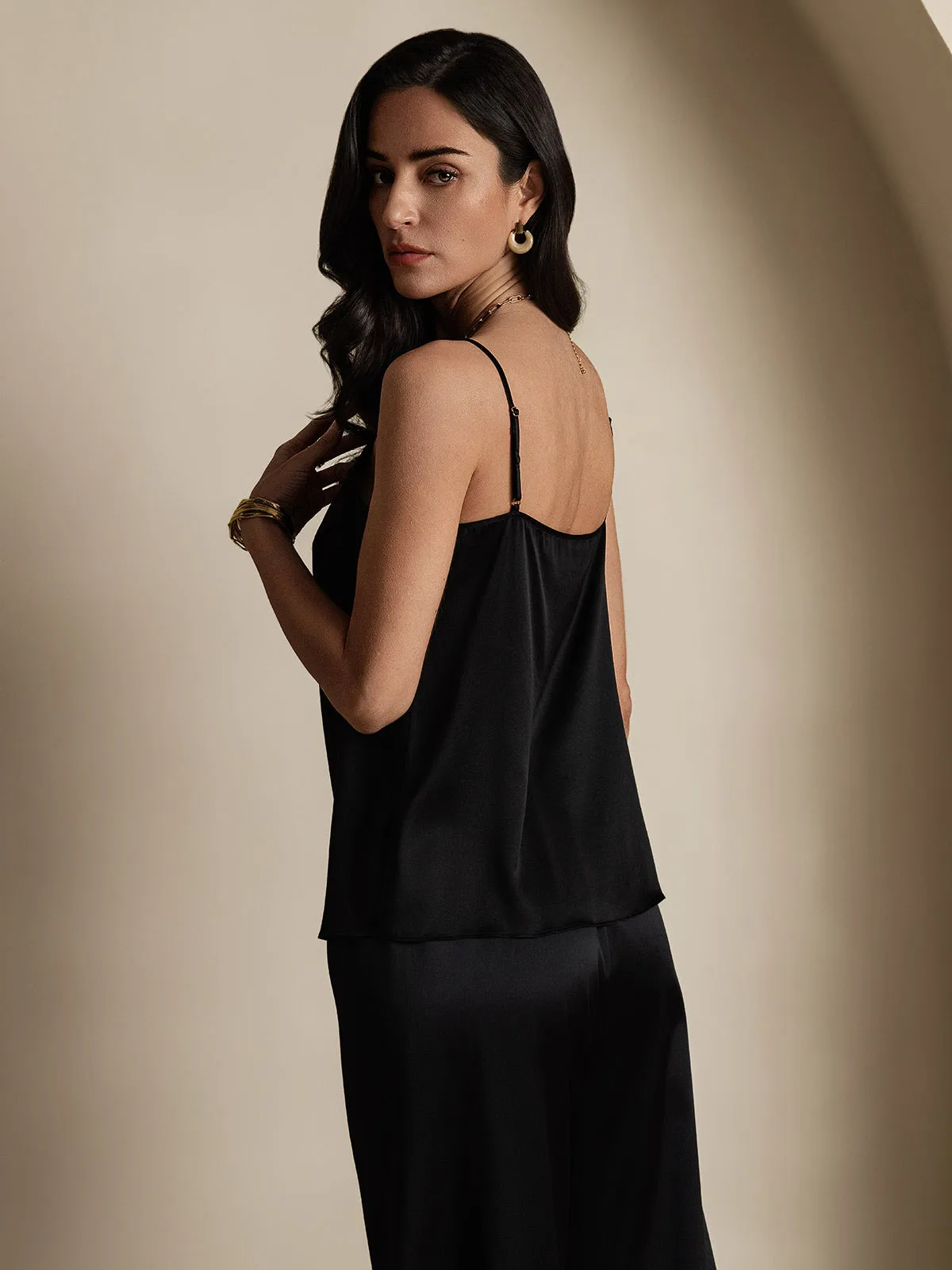 19Momme Silk Relaxed Spaghetti Strap Camisole Top