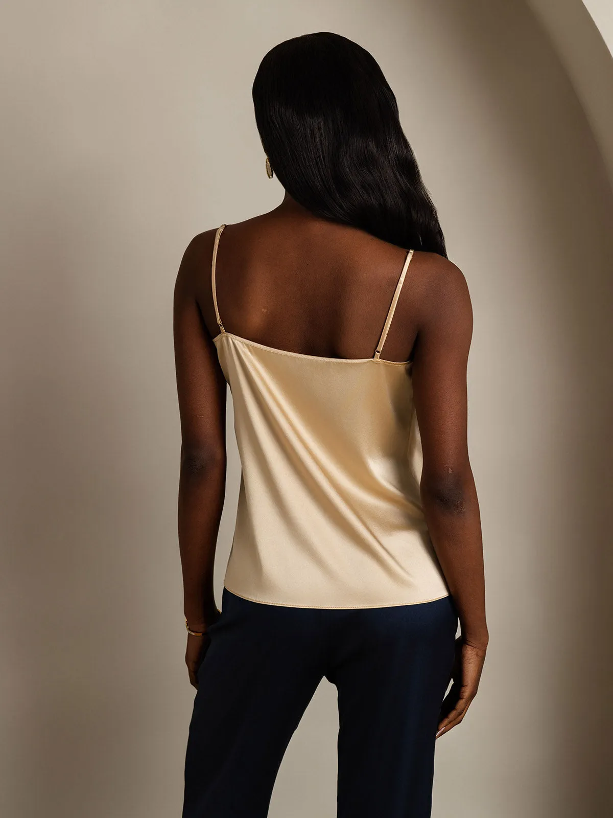 19Momme Silk Relaxed Spaghetti Strap Camisole Top