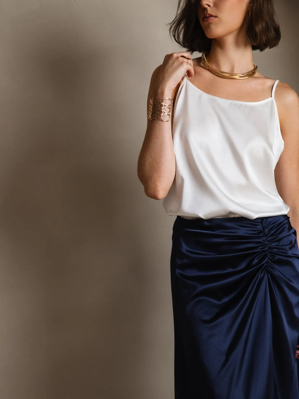 19Momme Silk Relaxed Spaghetti Strap Camisole Top