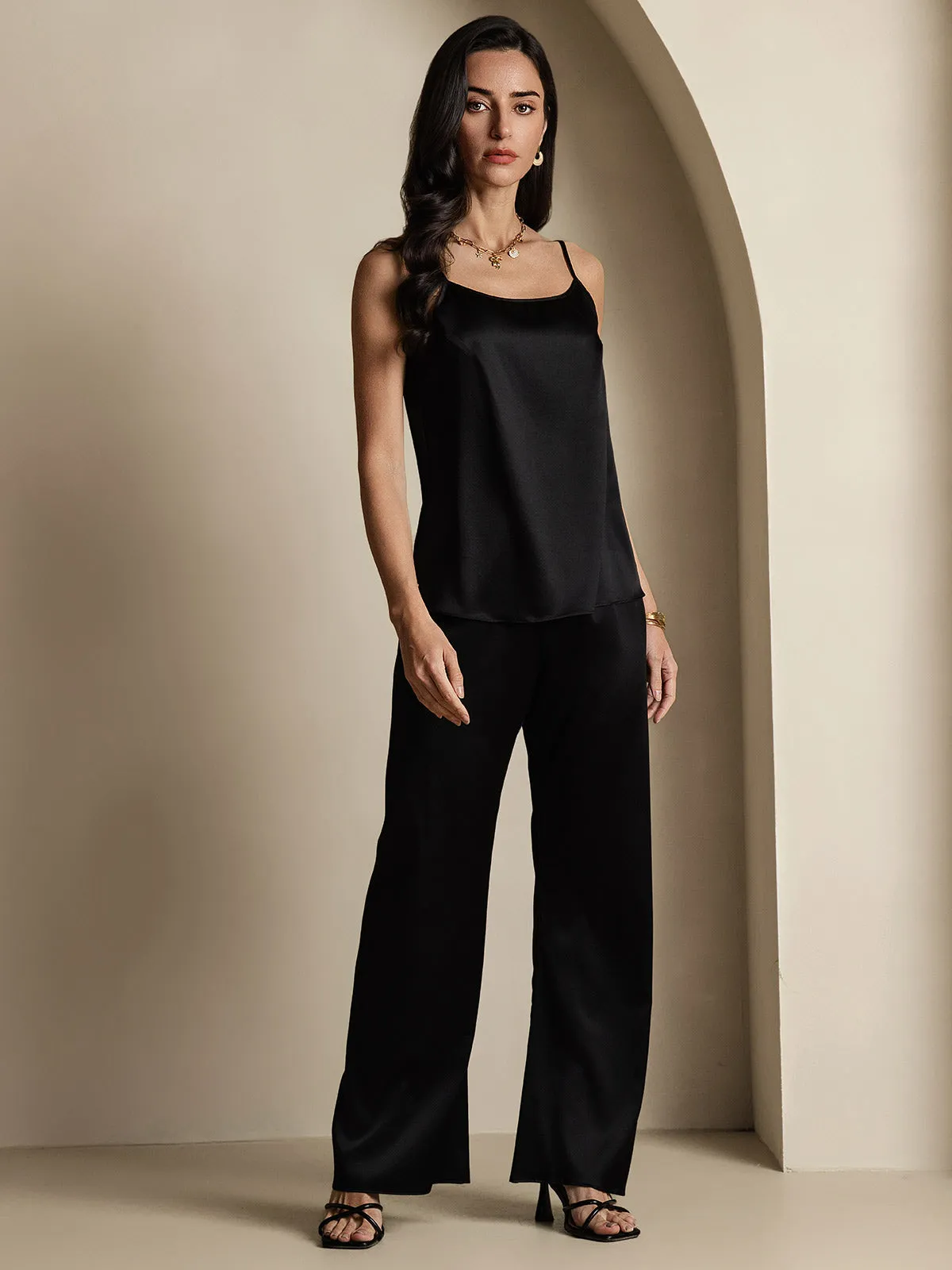 19Momme Silk Relaxed Spaghetti Strap Camisole Top