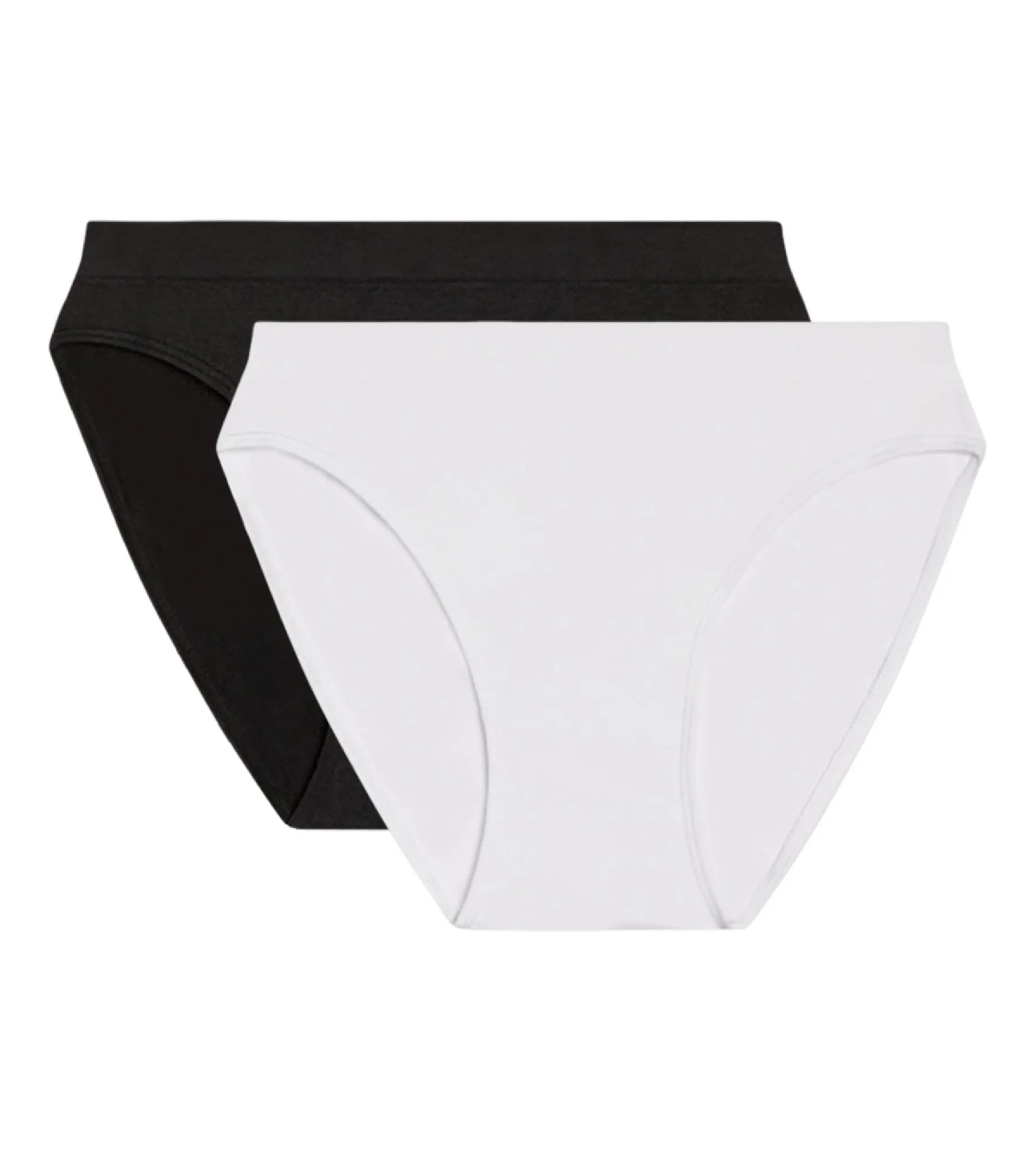 2-pack black and white microfiber knickers - Ecodim