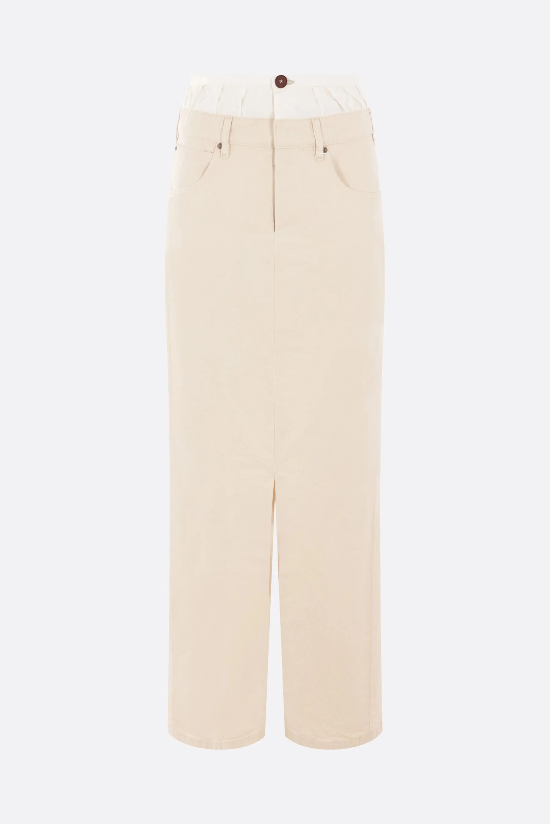 Anonymity of the lining long skirt in denim