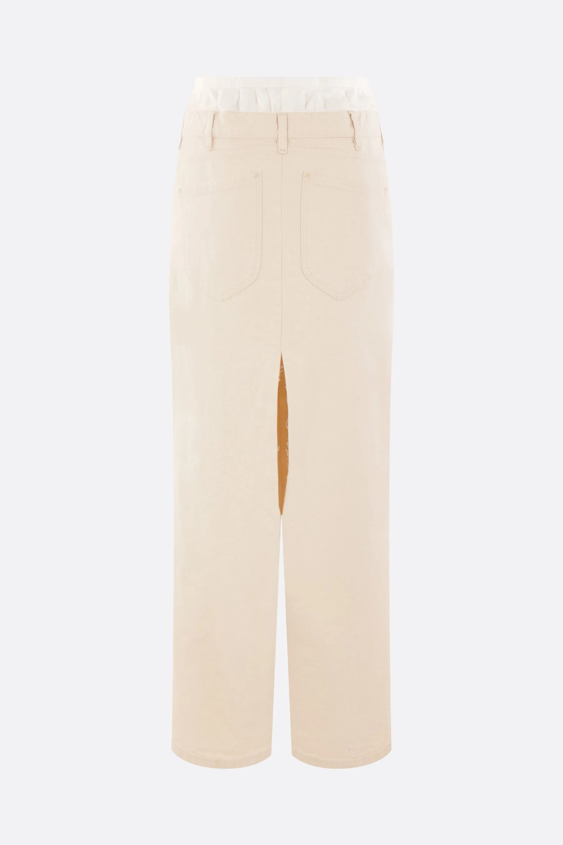 Anonymity of the lining long skirt in denim