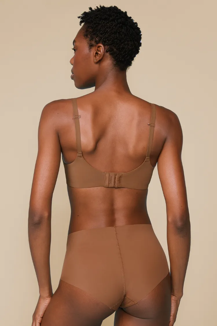 Bea Unlined Bra in Brown
