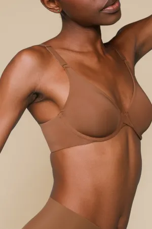 Bea Unlined Bra in Brown