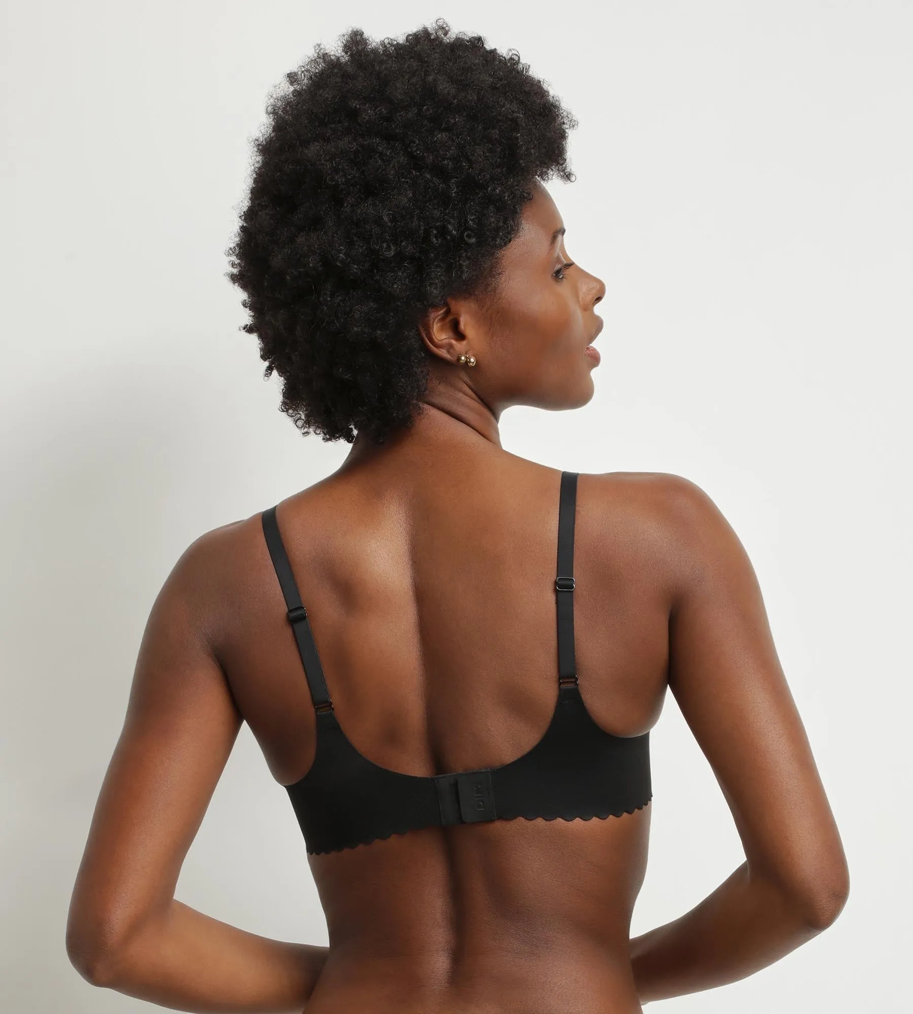 Black microfibre underwired scarf bra Dim Body Touch