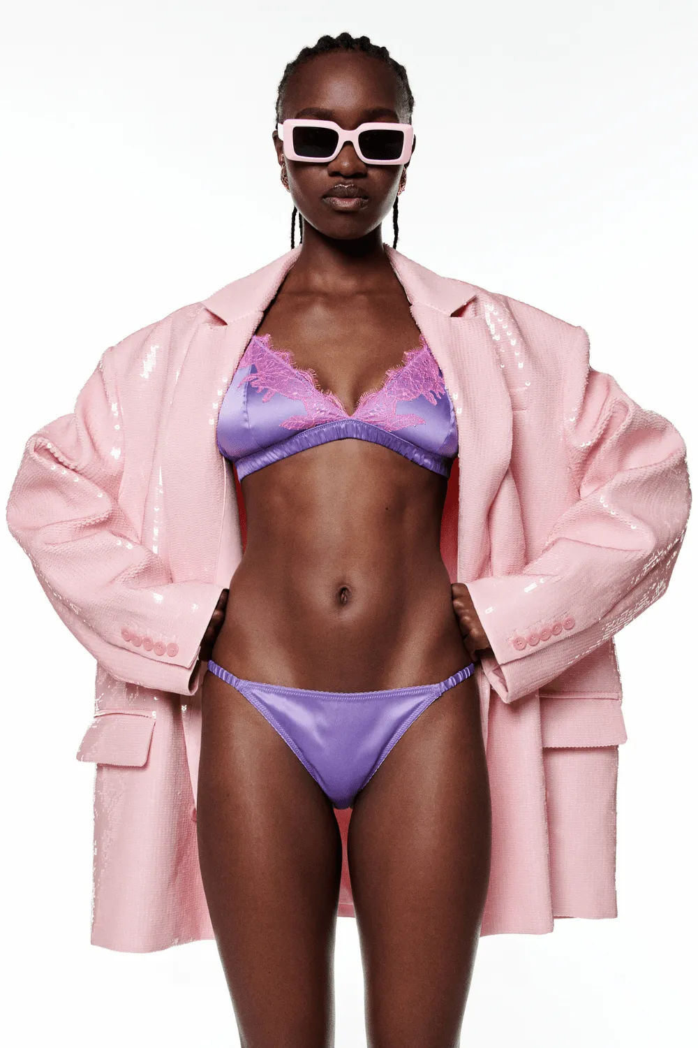 Bowie Padded Bralette Purple