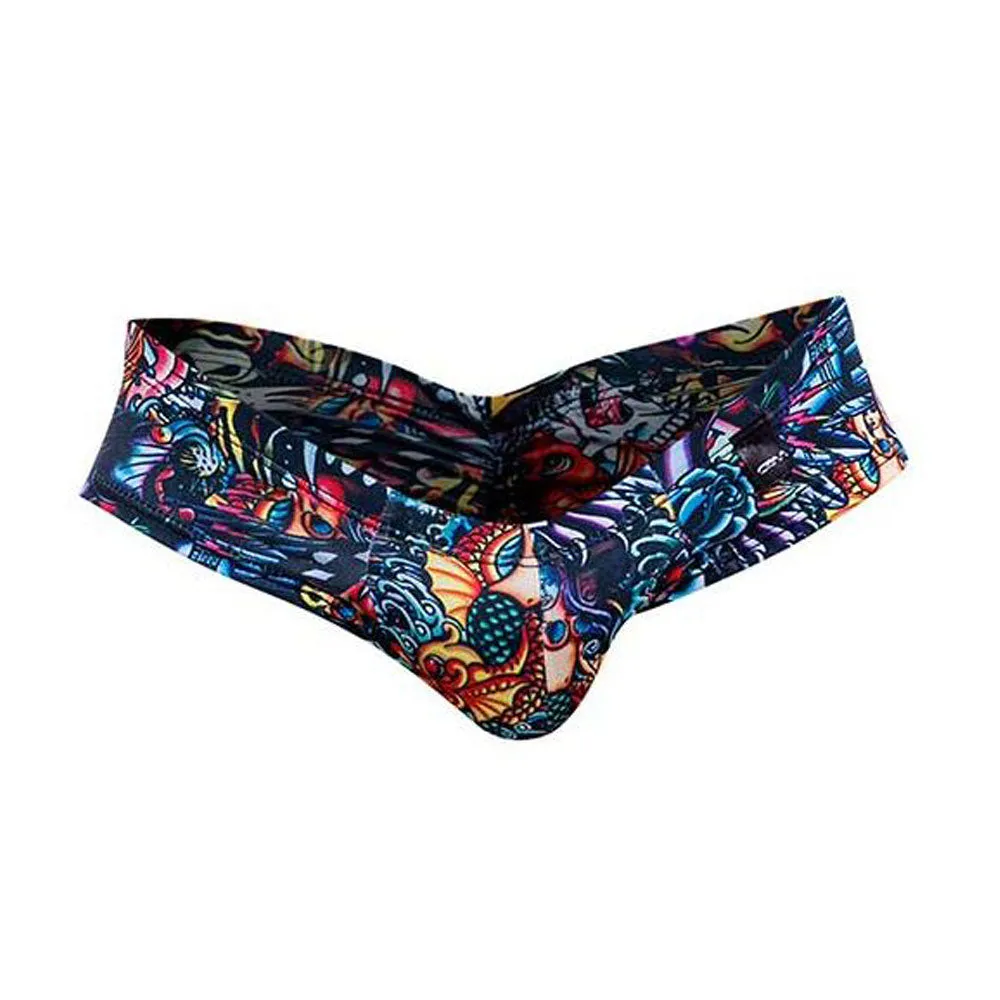 C4M High Cut Cheeky Brief Provocative - Tattoo