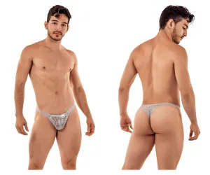 CandyMan 99420X Double Lace Thongs Color Gray