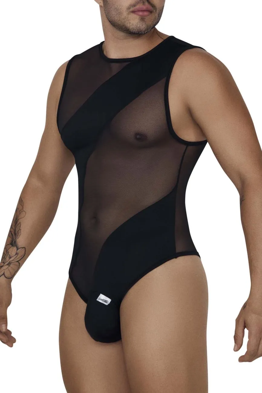 CandyMan 99699X Mesh Bodysuit Color Black