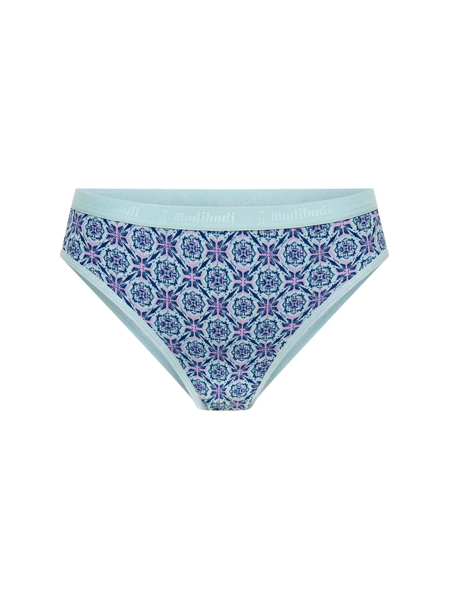Classic Bikini Light Dusky Geo Blue