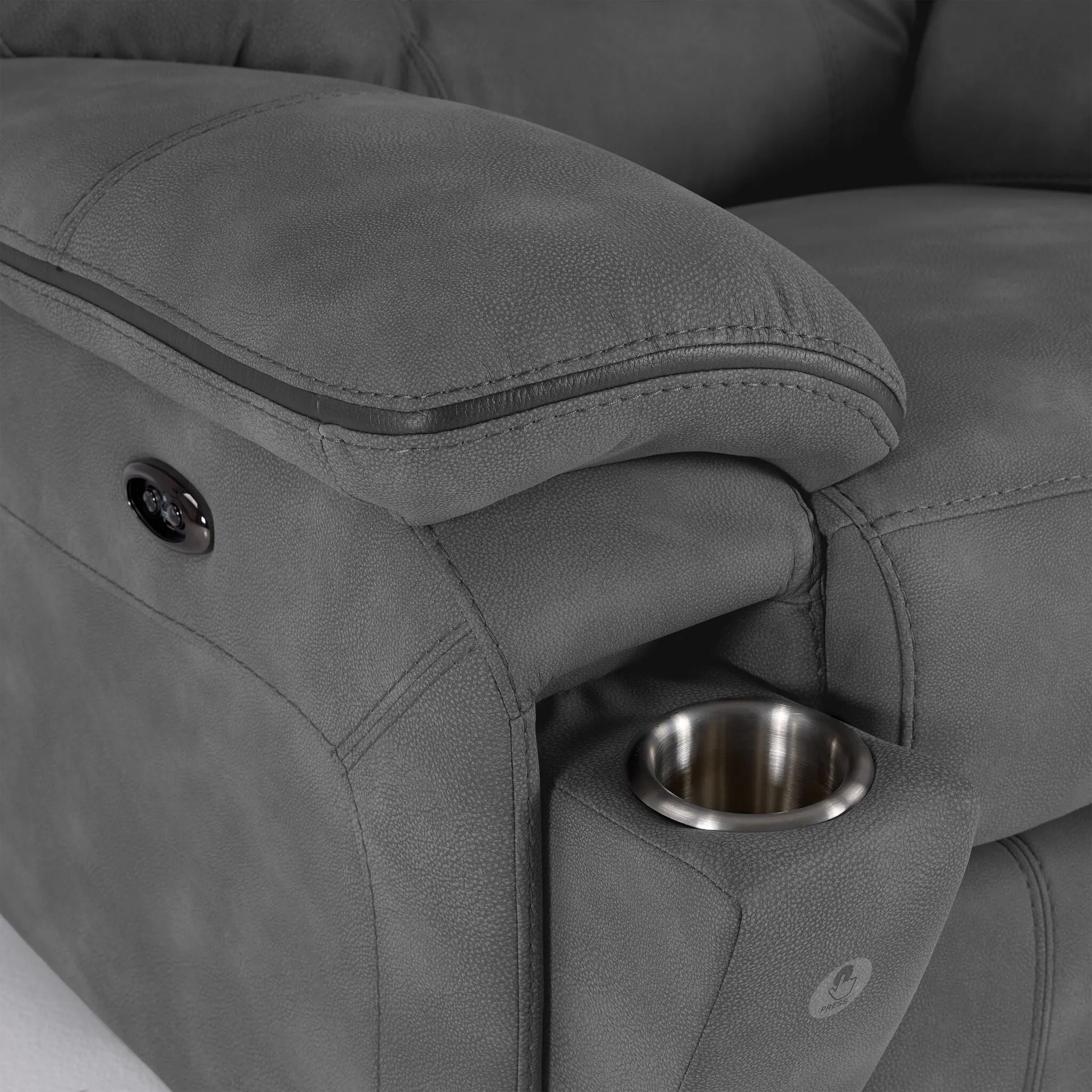 Dawson Power Reclining Loveseat - Silver Grey