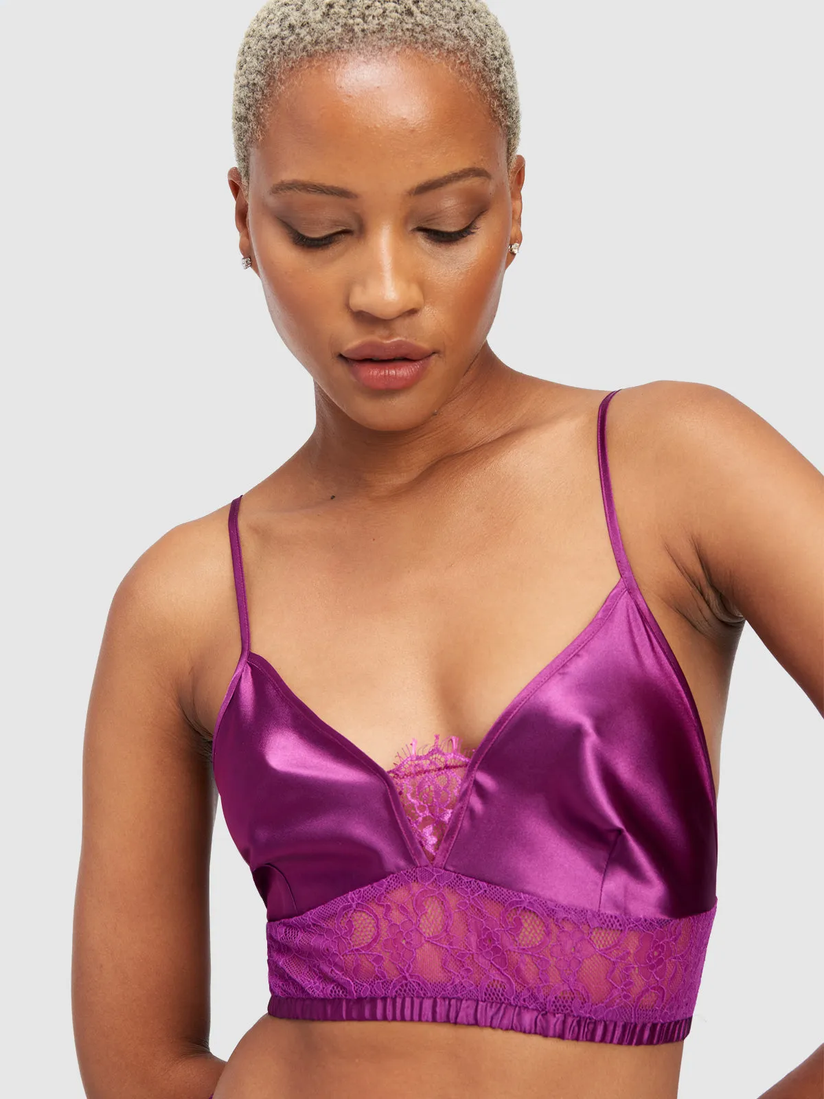 Delphine Satin And Lace Sleep Set