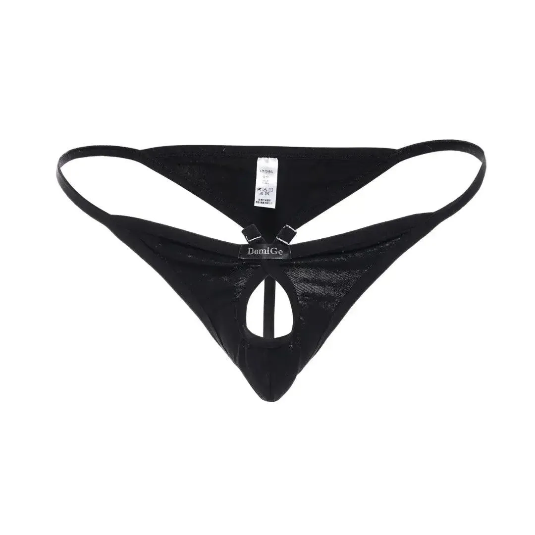 DomiGe Romantic Whisper Men's Cotton Thong Butterfly Front Opening