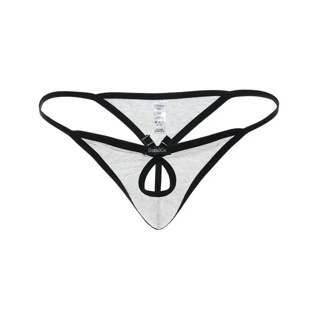 DomiGe Romantic Whisper Men's Cotton Thong Butterfly Front Opening