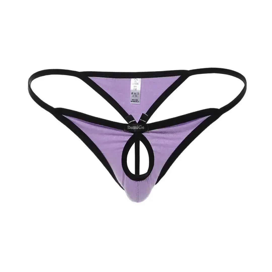 DomiGe Romantic Whisper Men's Cotton Thong Butterfly Front Opening