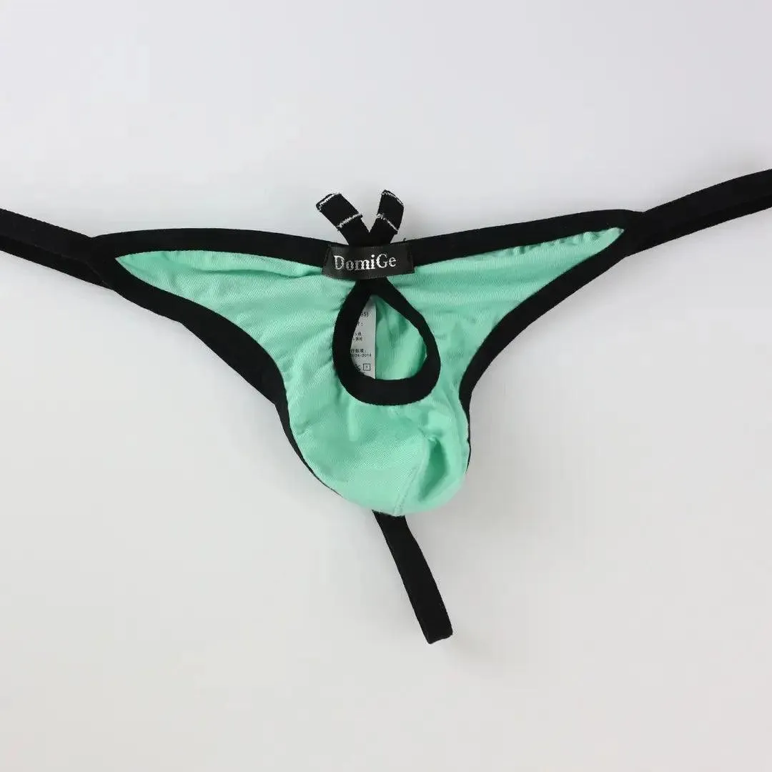 DomiGe Romantic Whisper Men's Cotton Thong Butterfly Front Opening