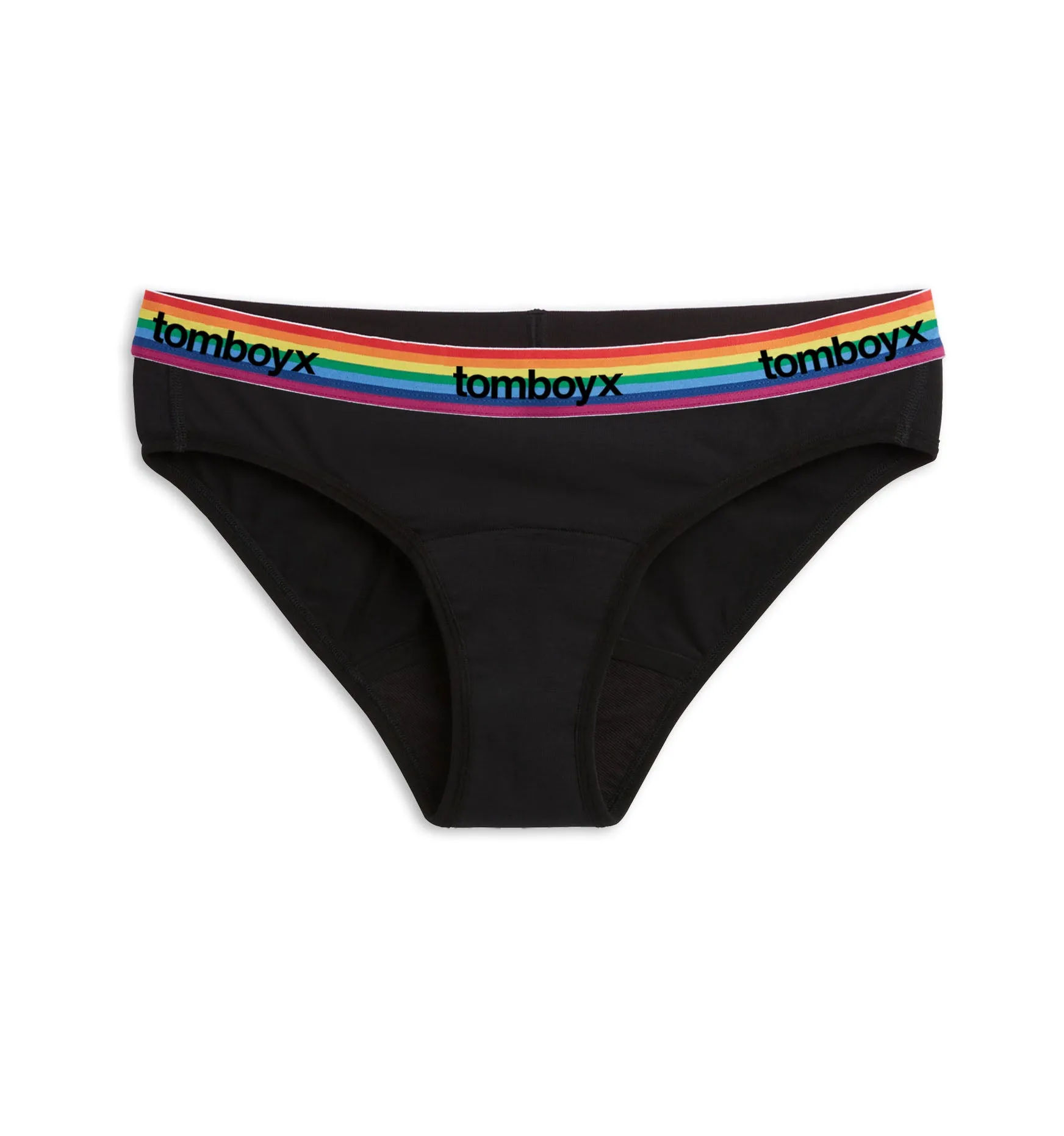 First Line Period Bikini - Black Rainbow Logo