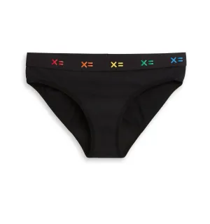 First Line Period Bikini - Black X= Rainbow