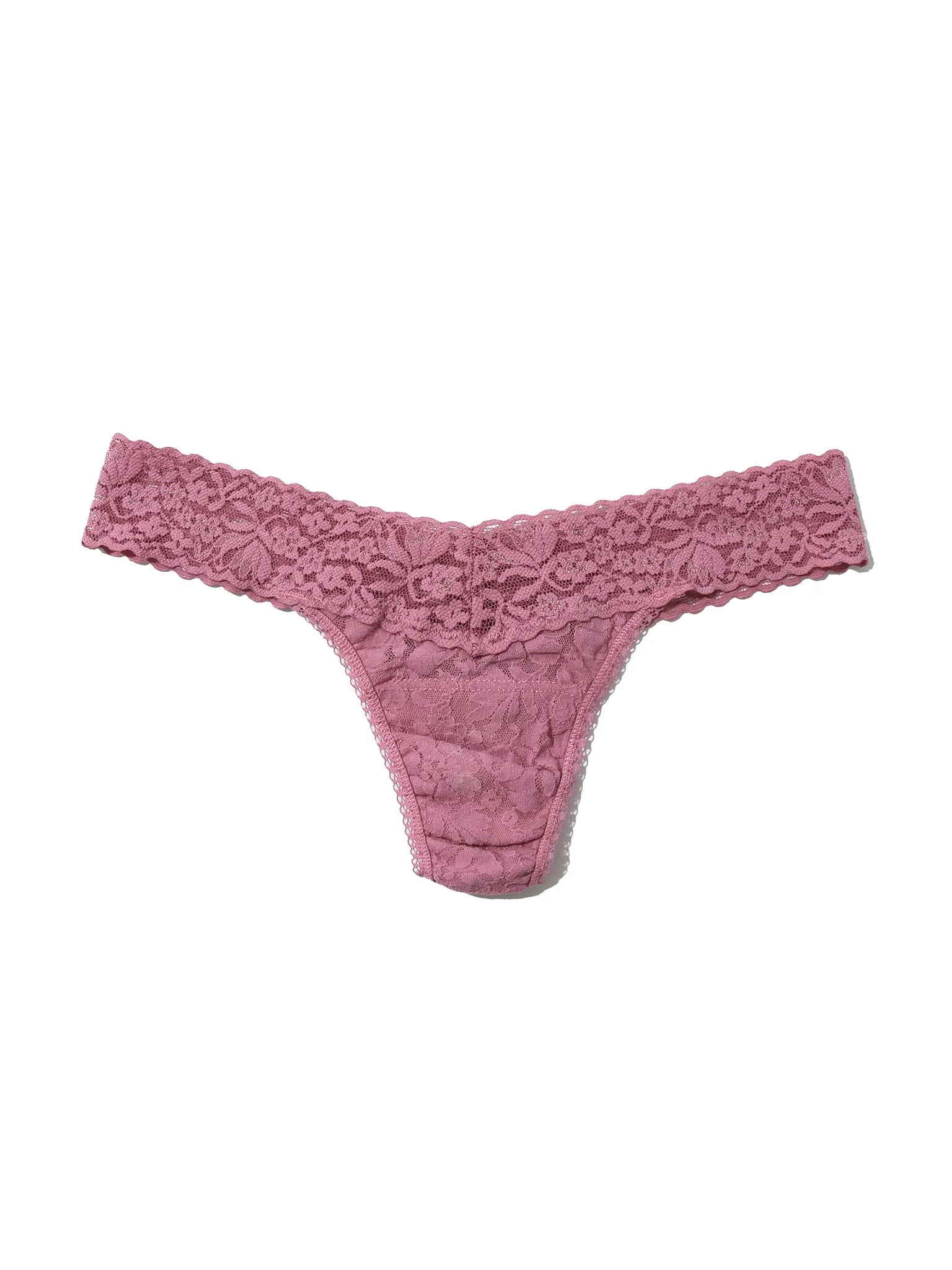 Flora Lace Low Rise Thong Mauve Orchid Pink