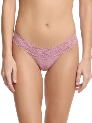Flora Lace Low Rise Thong Mauve Orchid Pink