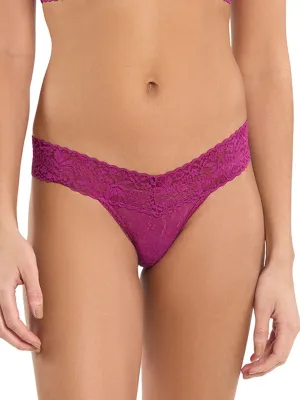 Flora Lace Low Rise Thong Picking Plums Pink