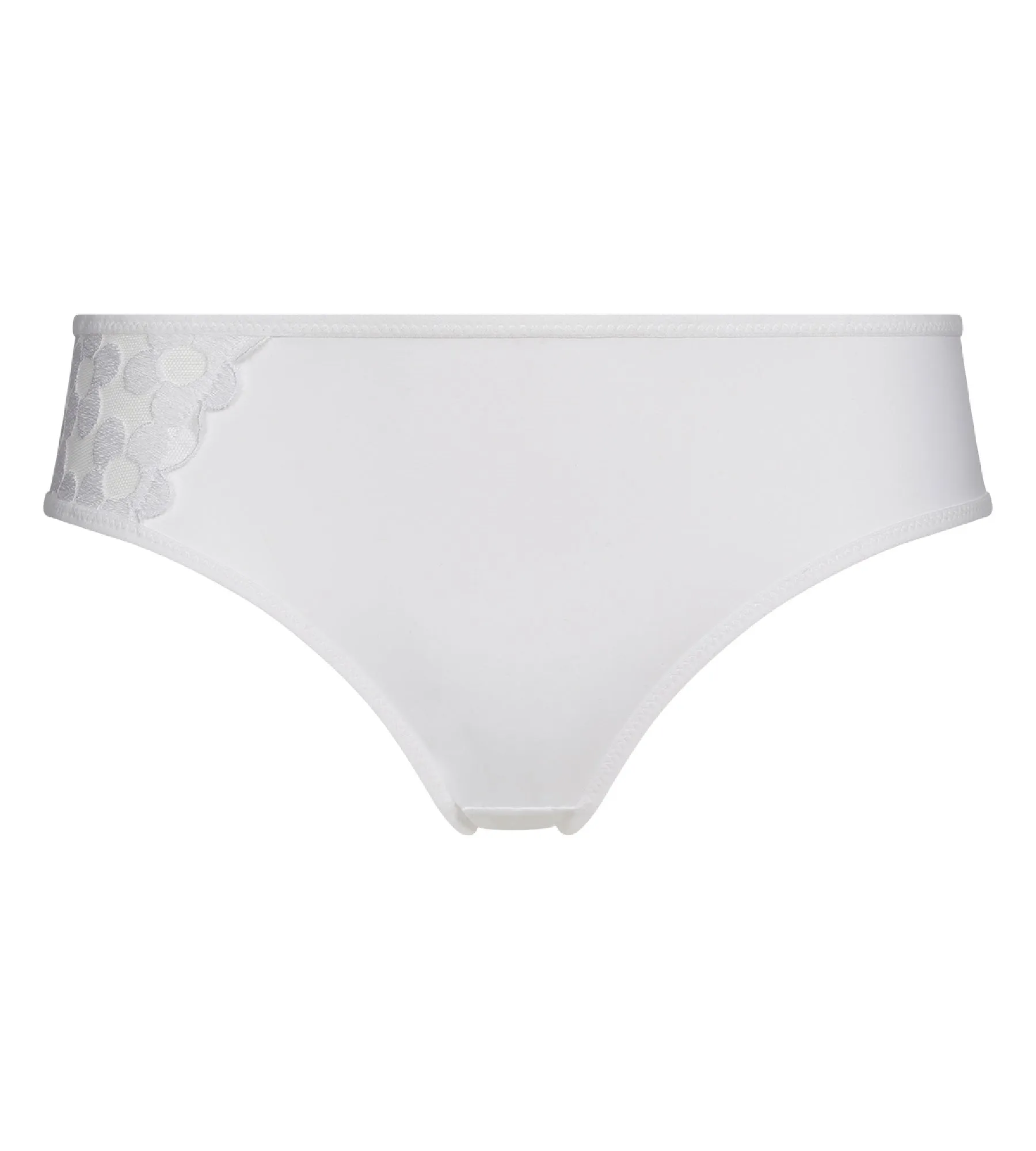 Generous Embroidery white microfiber knickers