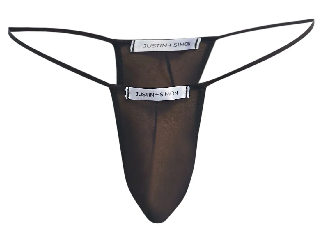 JUSTIN SIMON XSJ02 Classic G-String Color Black Mesh