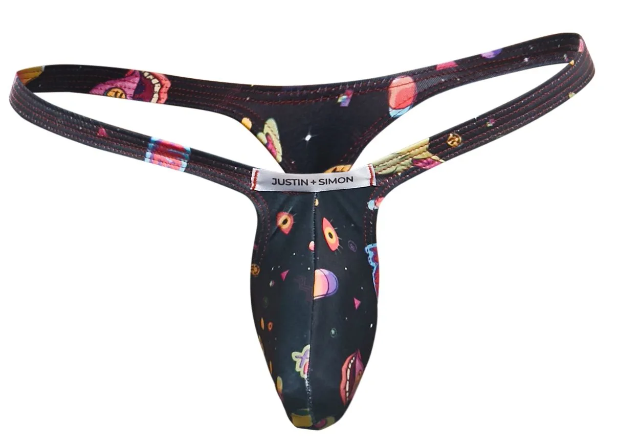 JUSTIN SIMON XSJBU02 Bulge Thongs Color Psycodelic