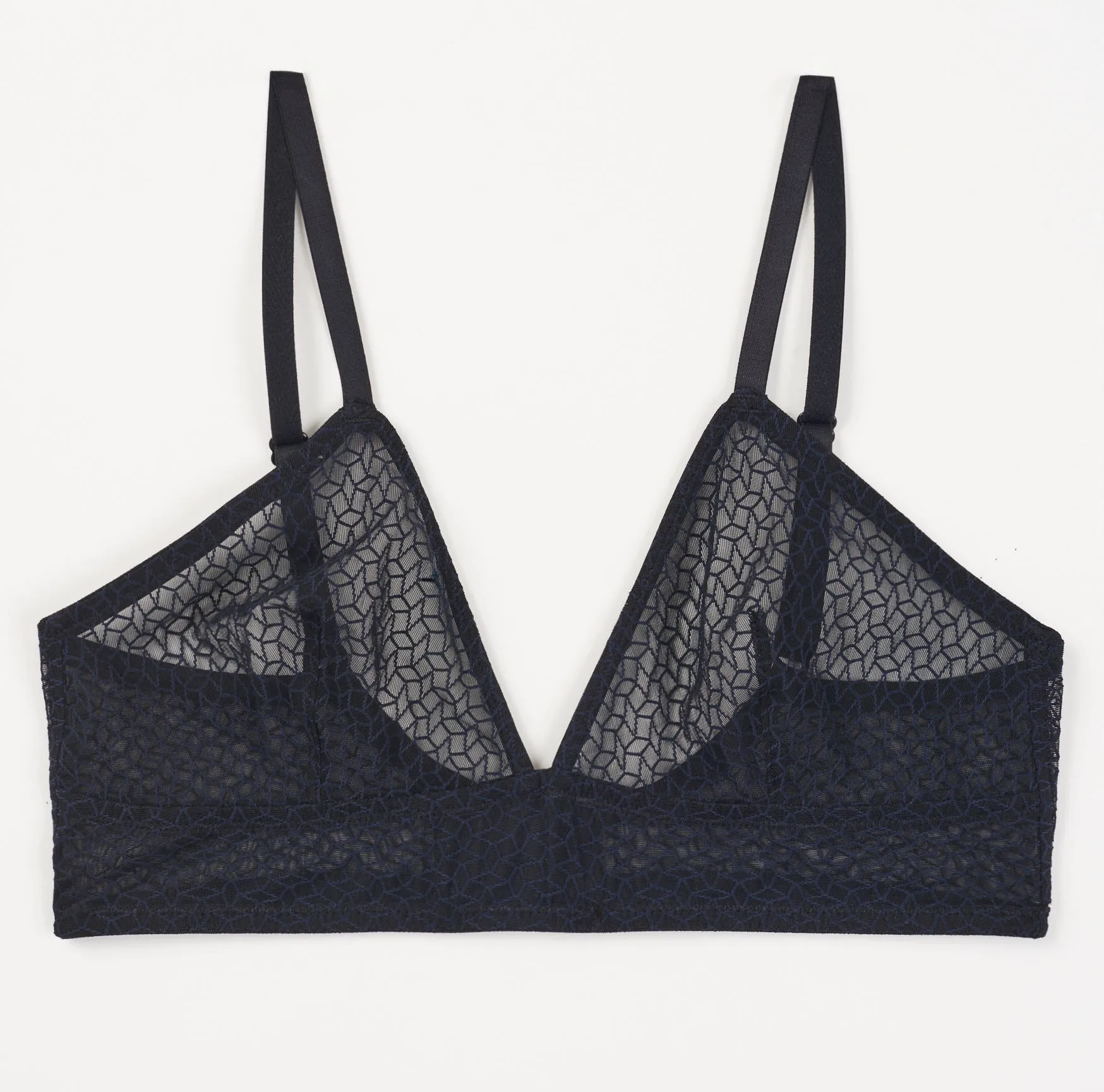 Kaleidoscope Soft Triangle Bra | Black