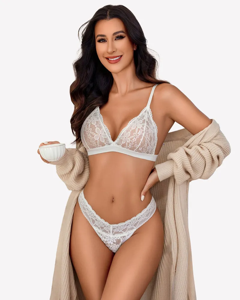 Lace Low Waist Brazilian Panties