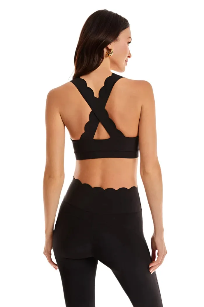 Noli Scalloped Bra Top Black
