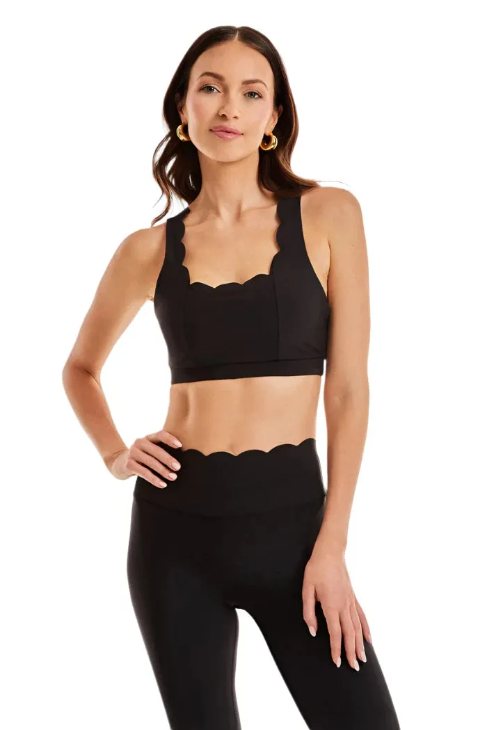 Noli Scalloped Bra Top Black