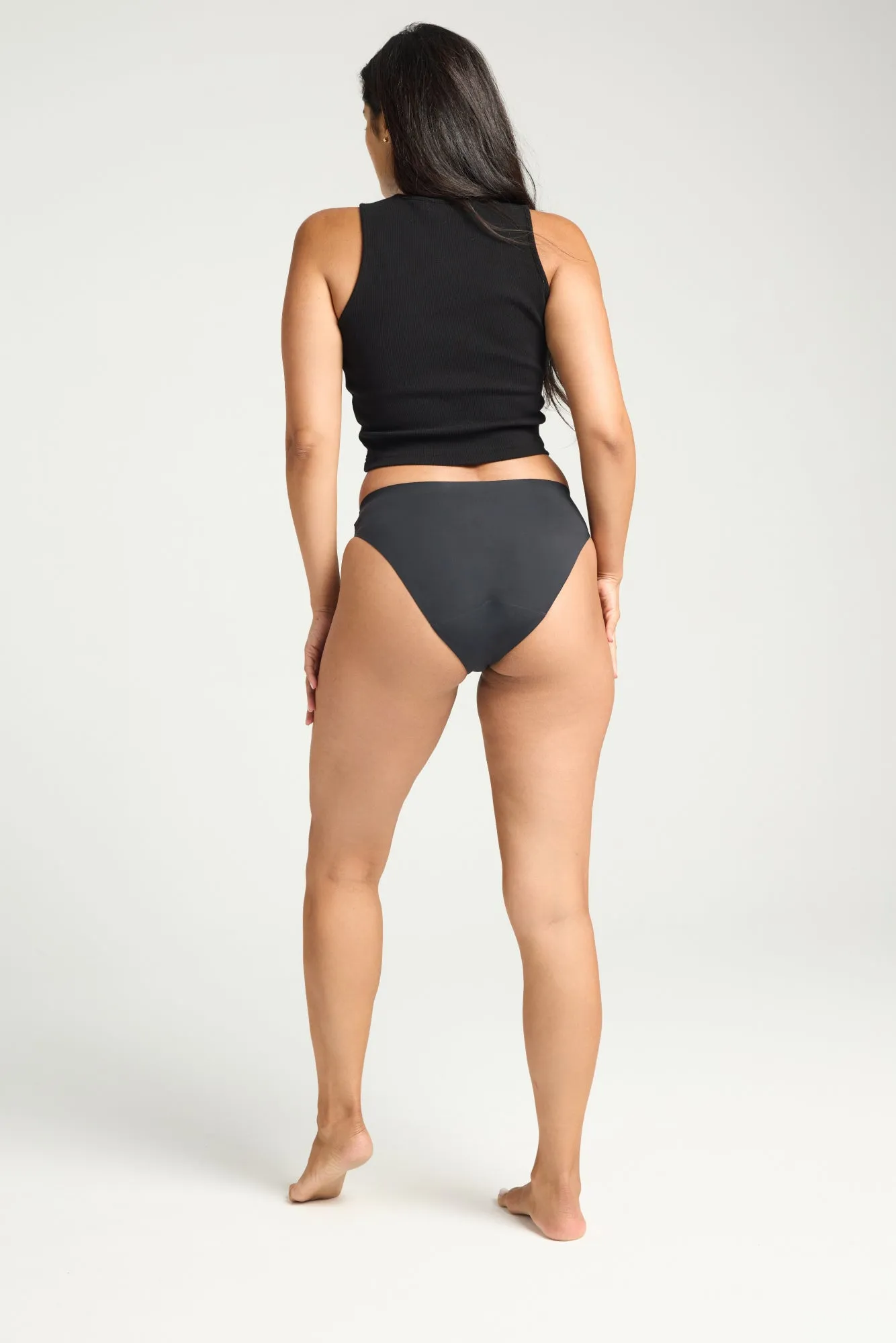 Puma X Modibodi Seamfree Active Bikini Moderate Onyx Grey