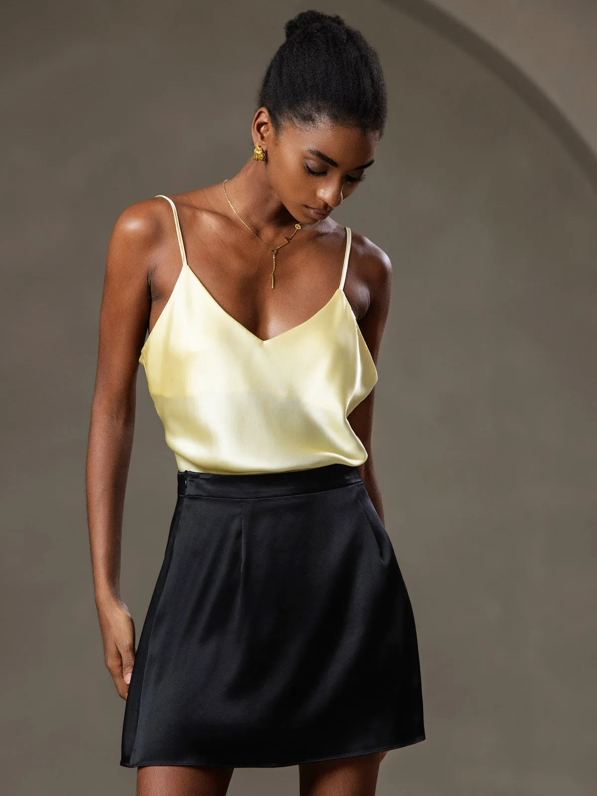 Pure Silk Spaghetti Strap Camisole Top