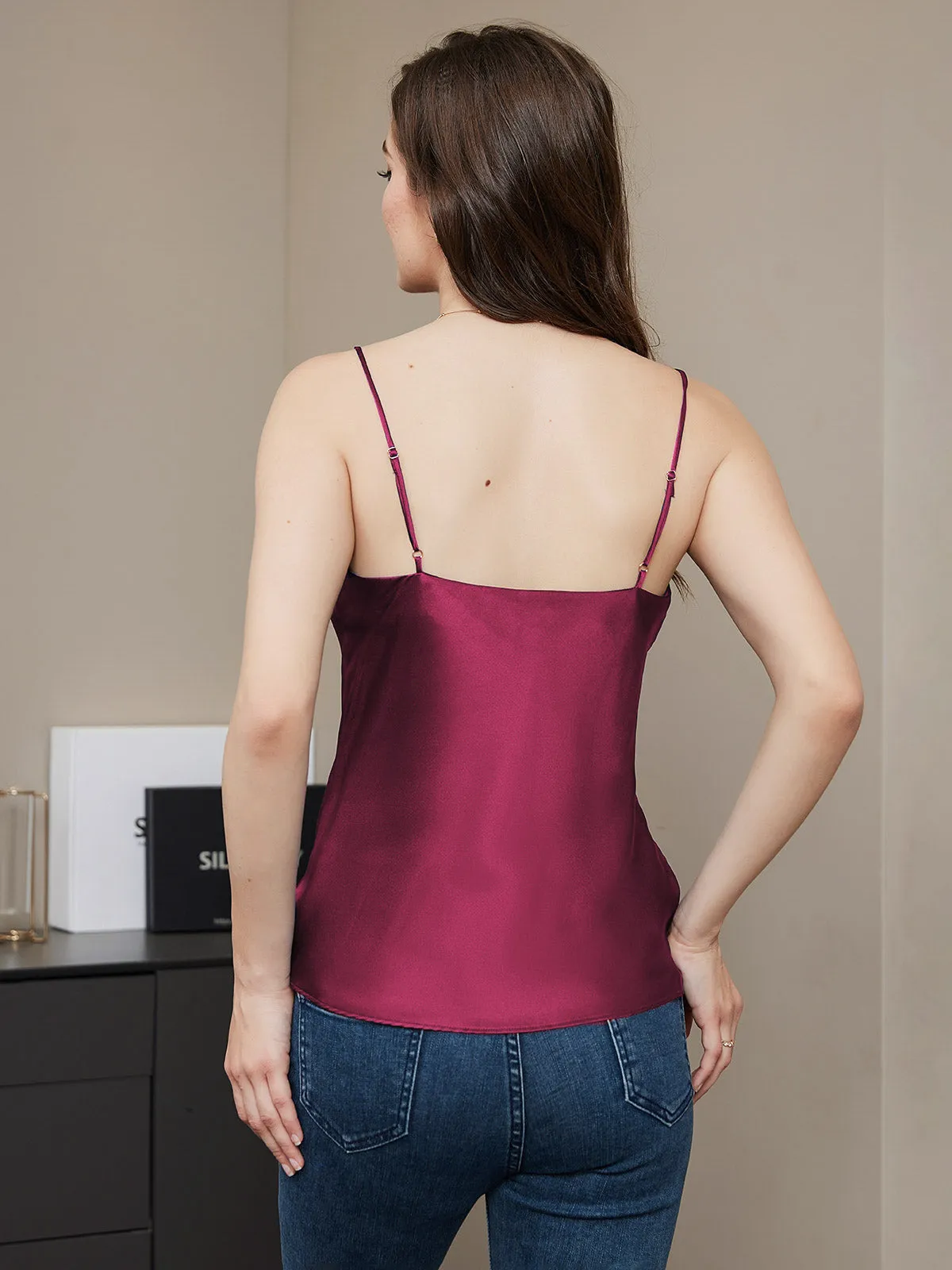 Pure Silk Spaghetti Strap Camisole Top