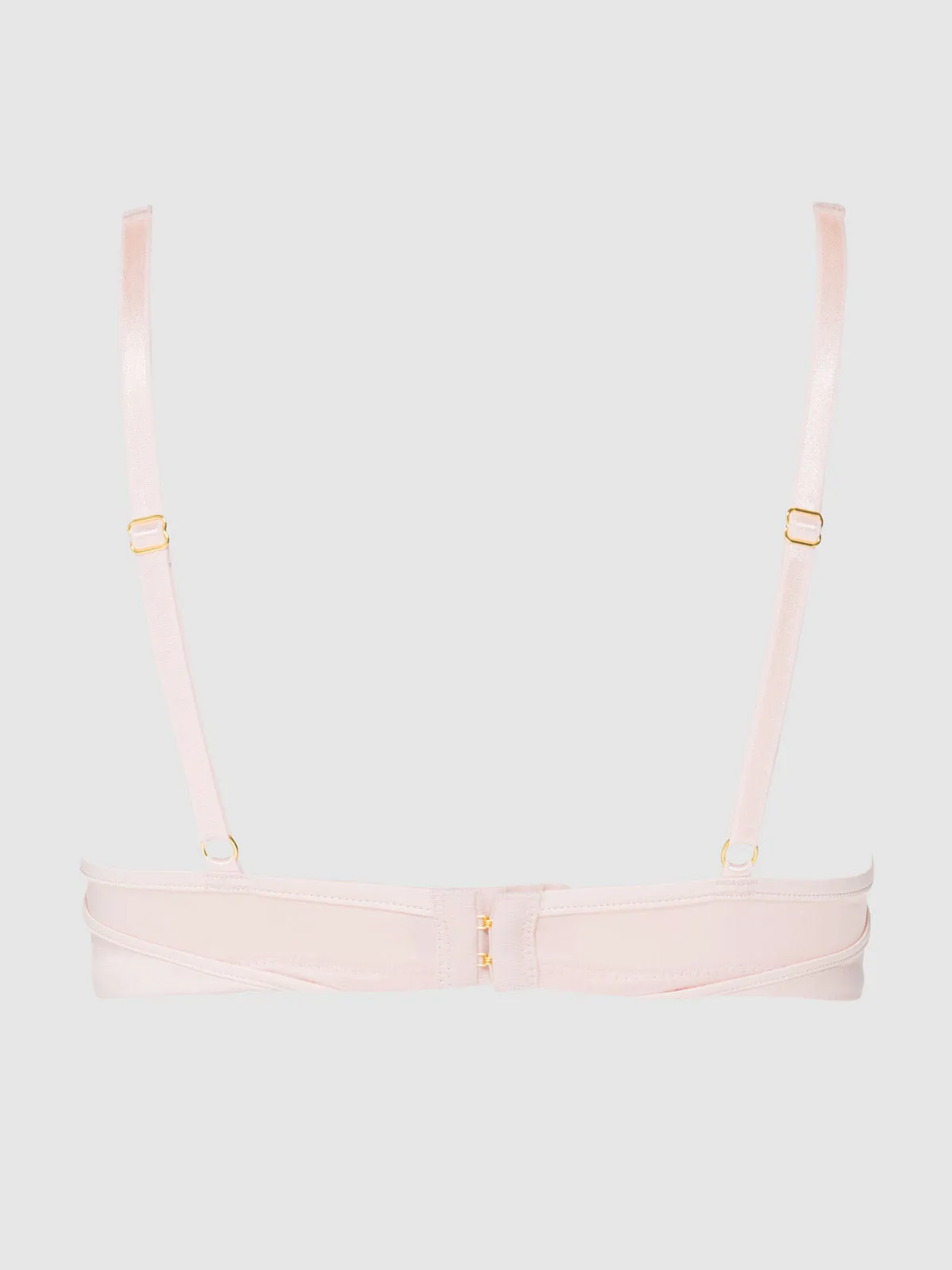 Rosalind Satin Half Cup With Lace Trim Bra