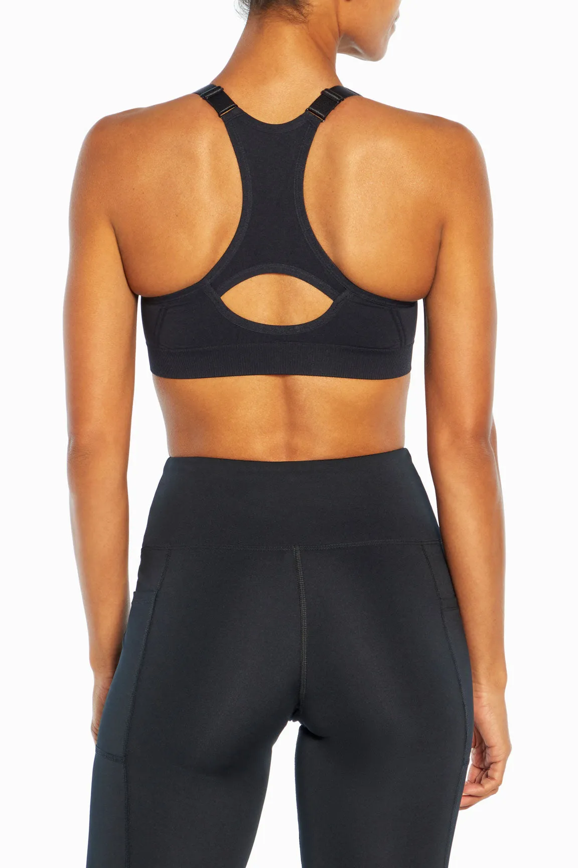 Savannah Seamless Front Zip Sports Bra