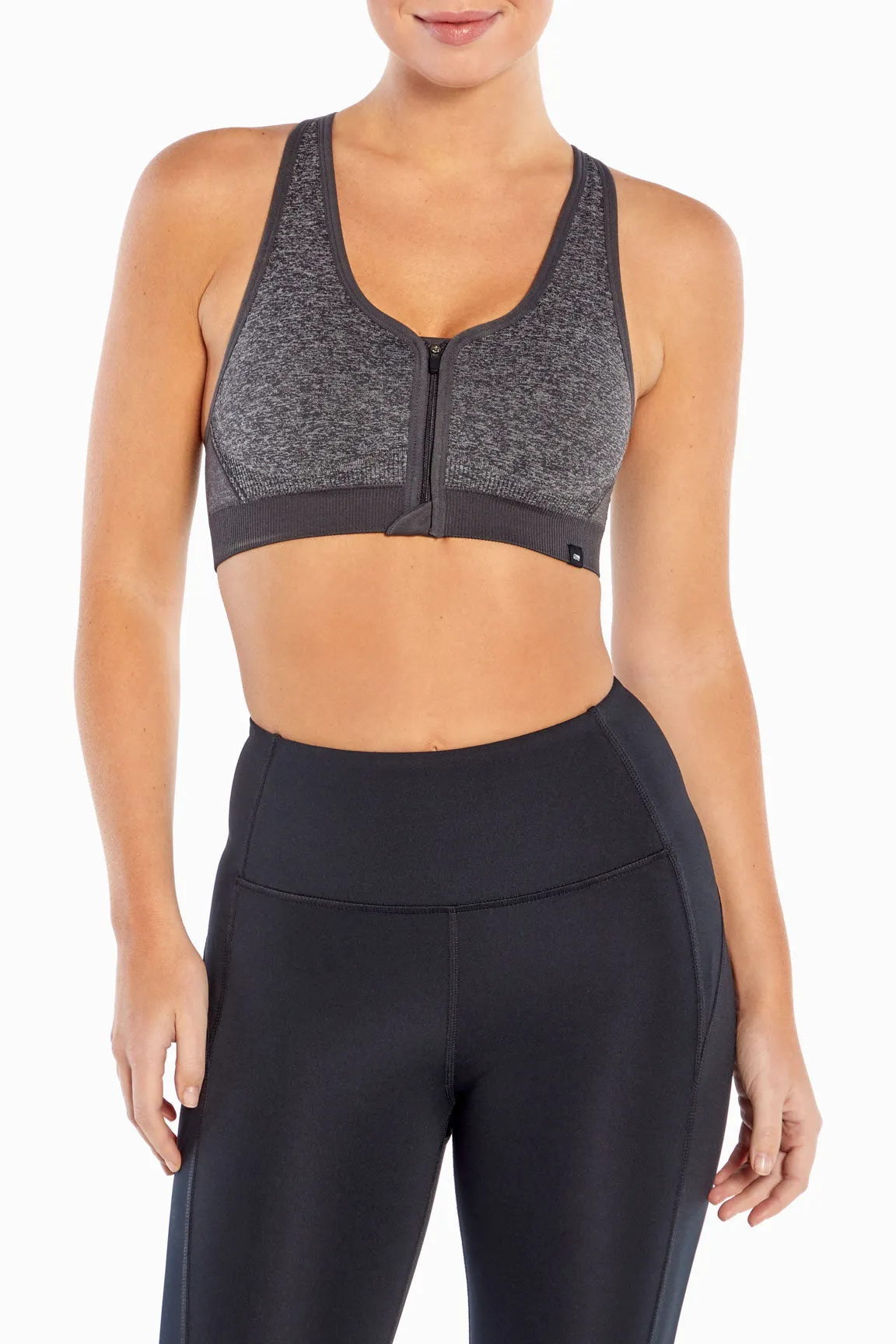 Savannah Seamless Front Zip Sports Bra