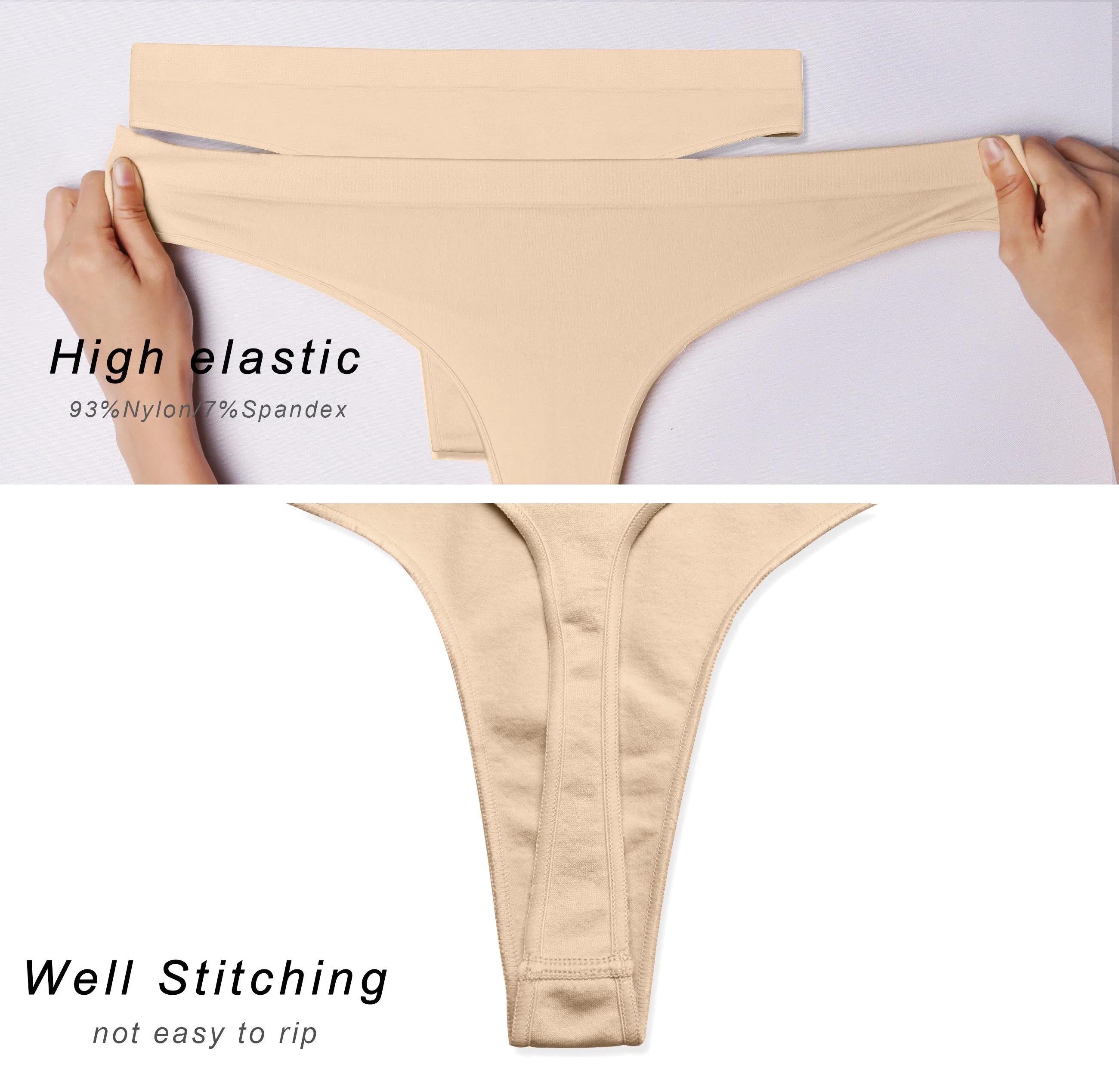 Seamless Sports Thongs Underwear skin_yoga