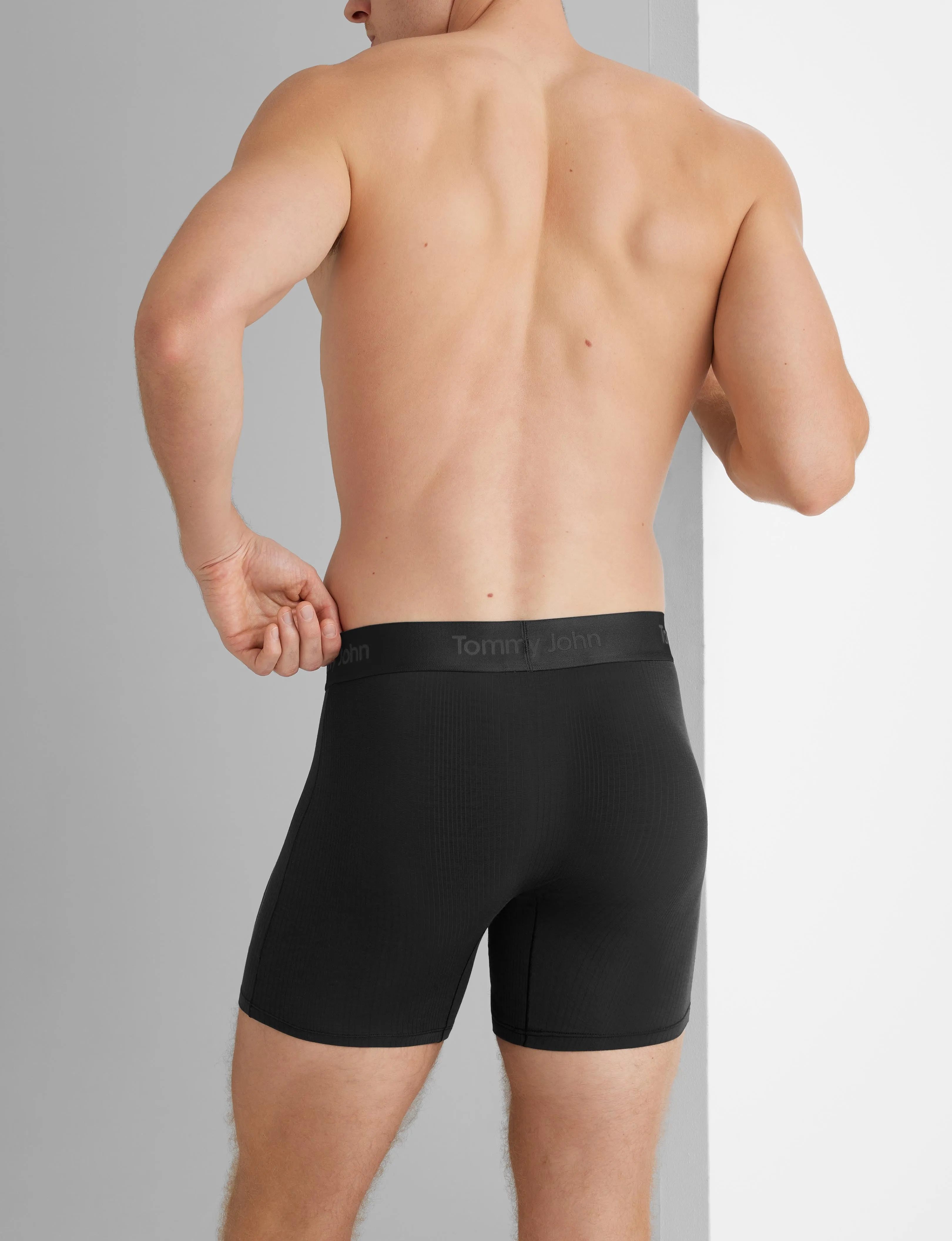 Second Skin Luxe Rib Mid-Length Boxer Brief 6" (6-Pack)