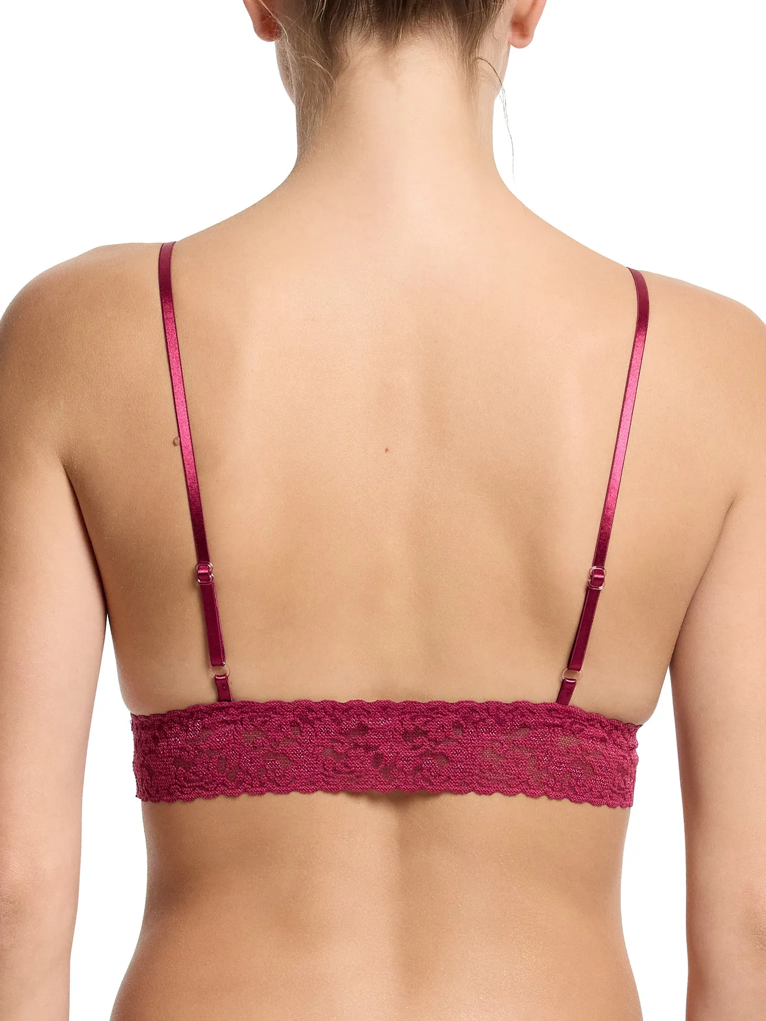 Signature Lace® Padded Triangle Bralette Merlot Red