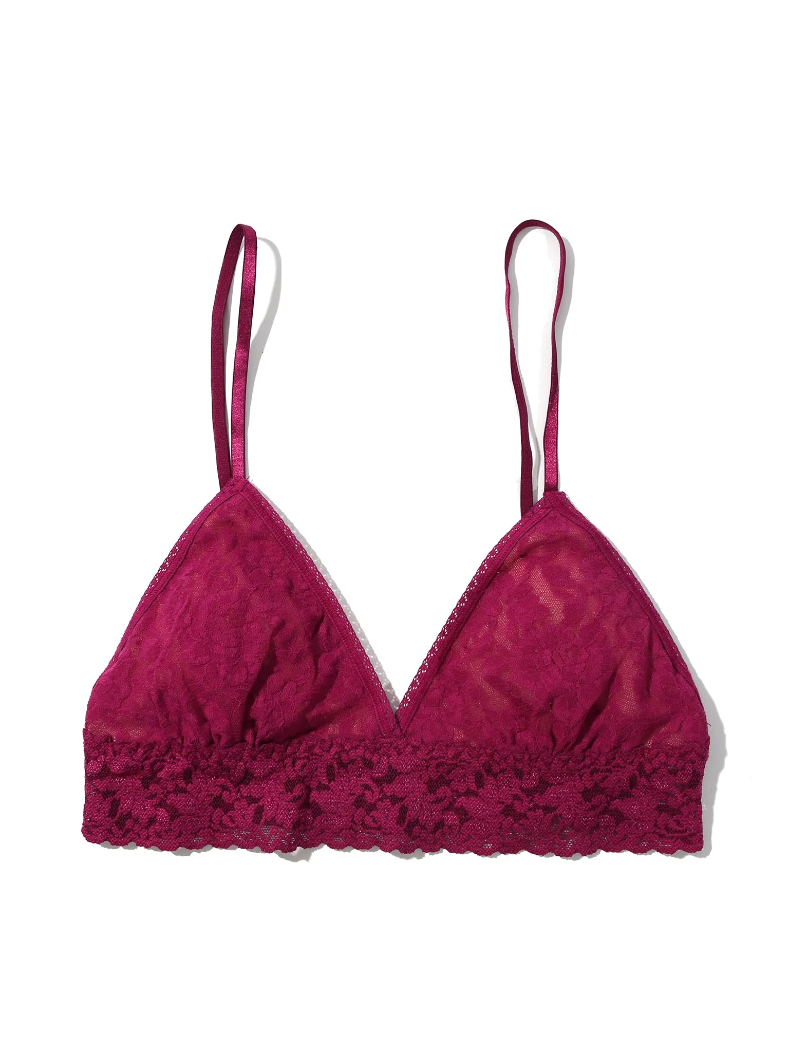 Signature Lace® Padded Triangle Bralette Merlot Red