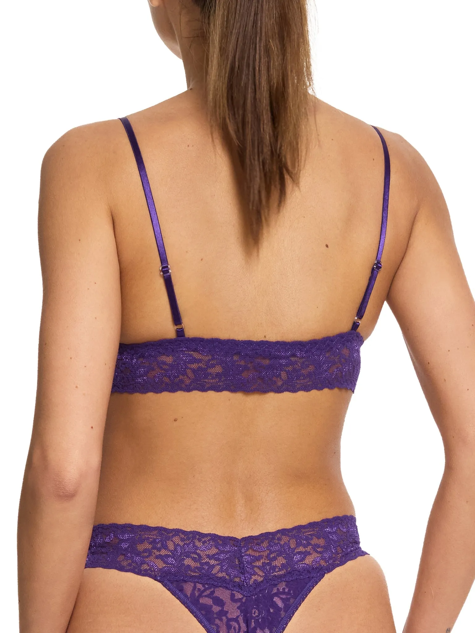 Signature Lace® Padded Triangle Bralette Snow Day Purple Sale