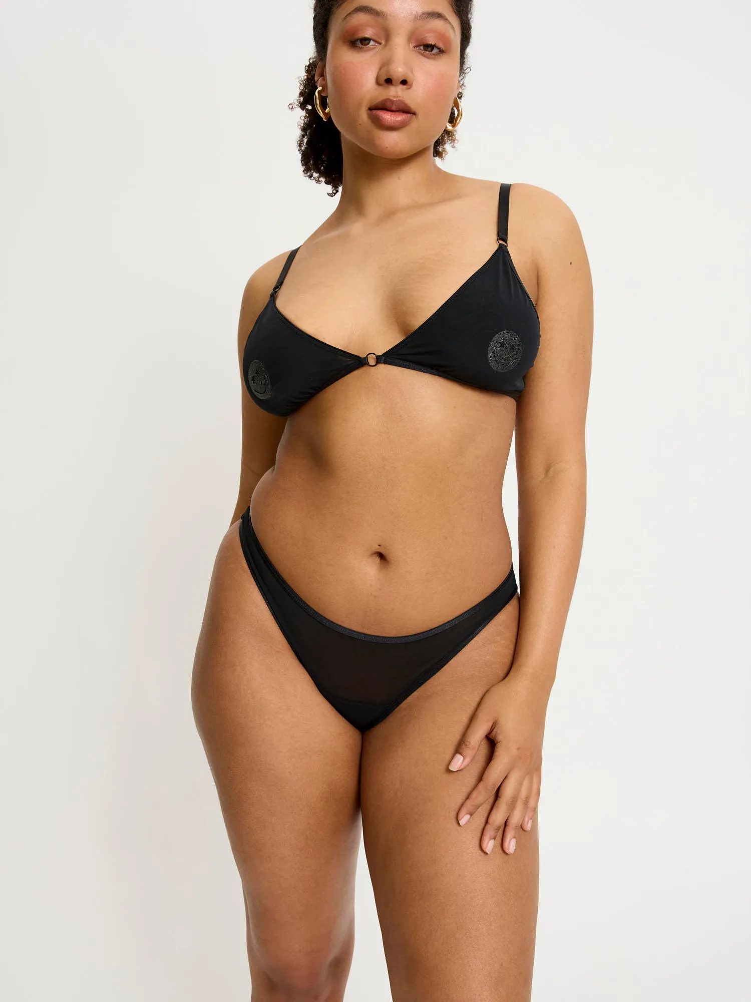 SmileyWorld® | Modibodi Sparkle Cheeky Brief Moderate Black